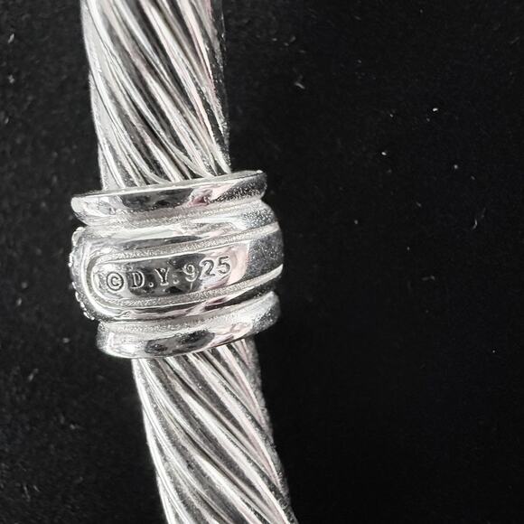 David Yurman Bracelet Cable Classics Sterling Silver Pink Sapphire 925 Box 7mm - Picture 7 of 9